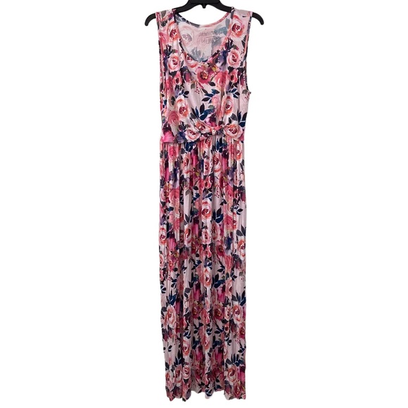 Latched Mama Dresses & Skirts - Latched Mama pink rose sleeveless scoopneck nursing maxi dress large